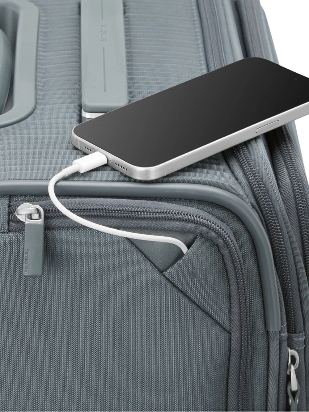 Samsonite Silhouette 18 Softside Spinner Slate Gray Carry-On Spinner suitcase